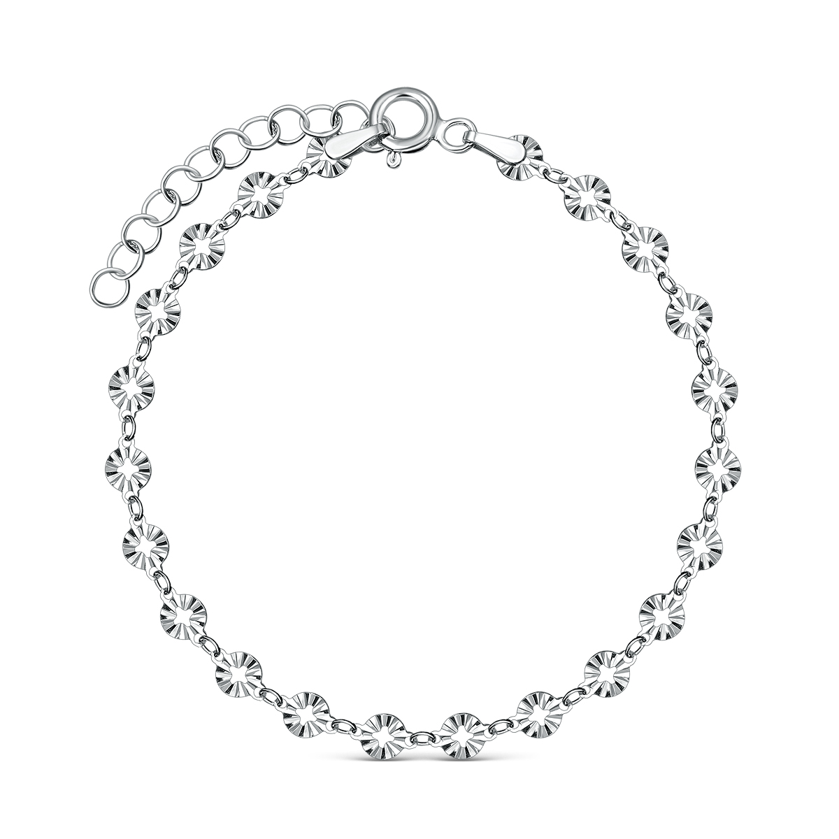 Браслет из серебра родированный - 18 см 630011R020L18+