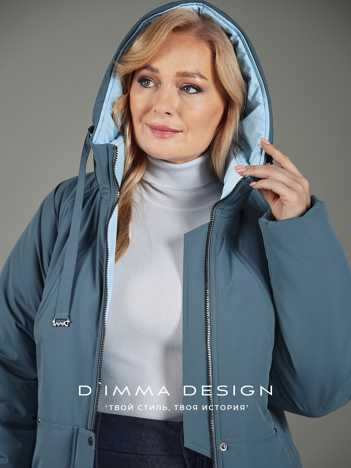 ст. цена8500руб.! DIMMA Пальто 2506Джинсовый