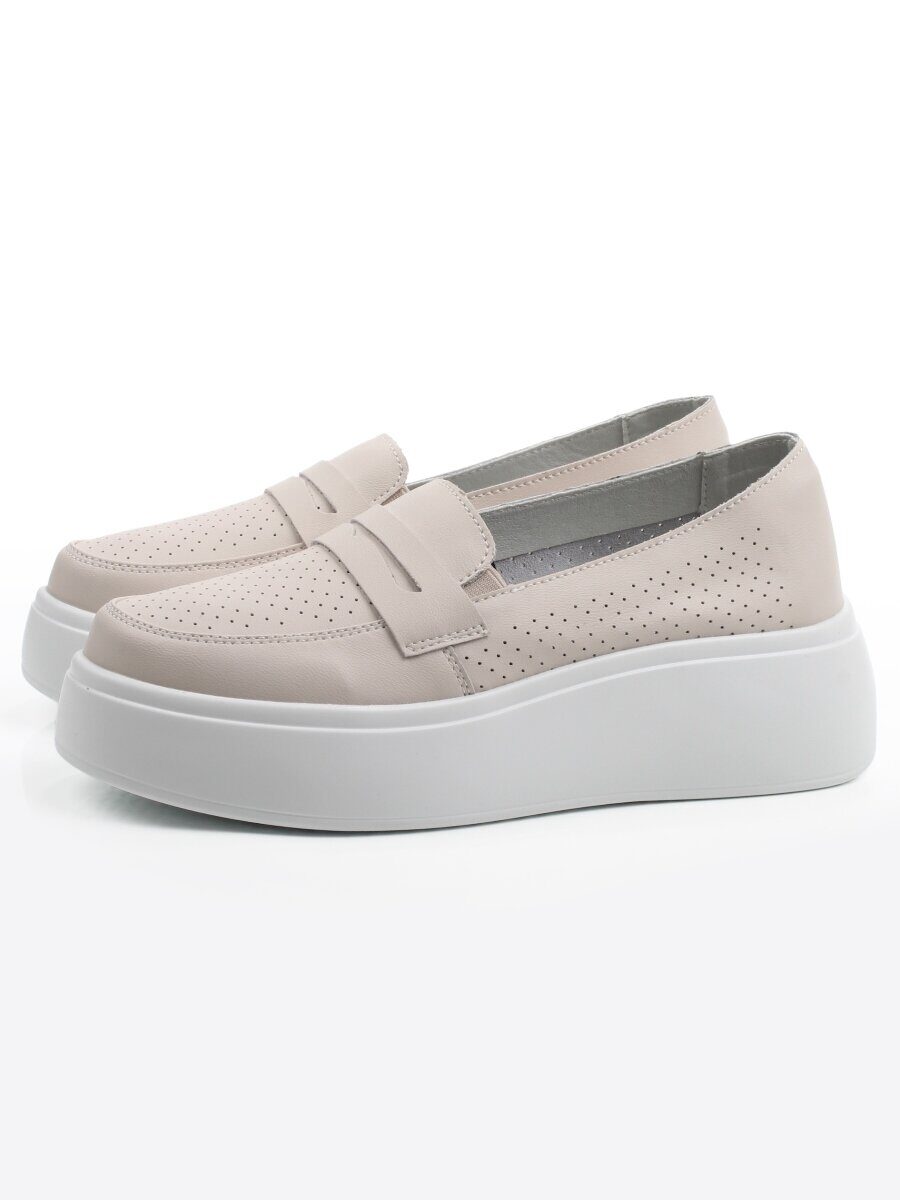 06-SD13-2D BEIGE Туфли летние женские (натуральная кожа)