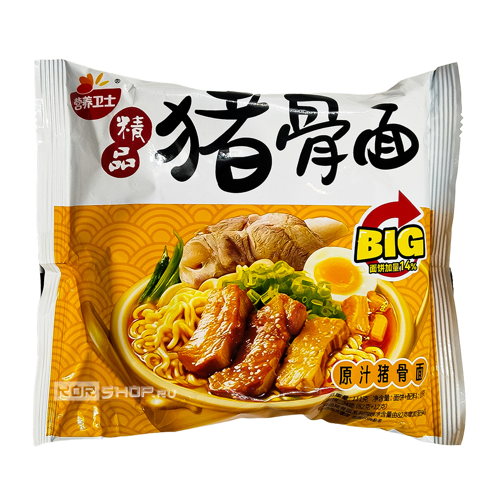 Лапша б/п со вкусом свинины Инъян Вэйши / Yingyangweishi, Китай, 108 г