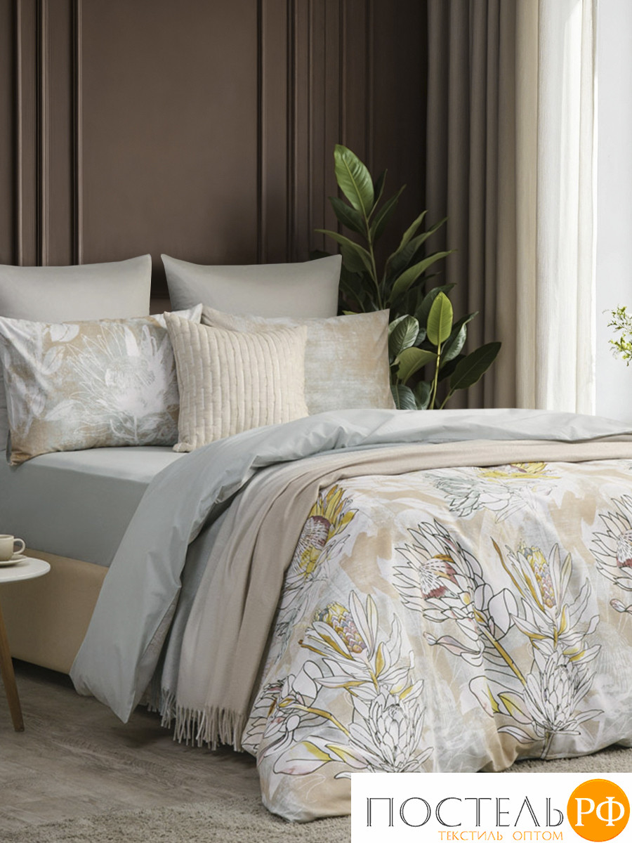 DOME САКЕНДИ Простыня на резинке 180х200х25, 1 пр., хл.