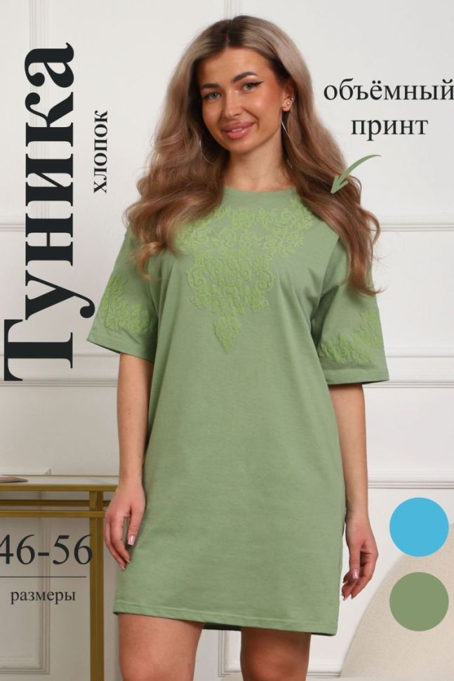 Туника женская 29533 оливковый