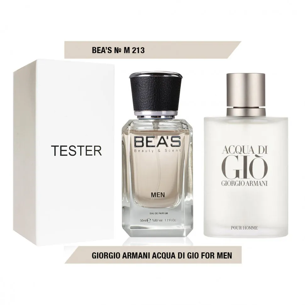 Тестер Beas Джорджо Армани Acqua Di Gio Men 50 ml арт. M 213 (без коробки)