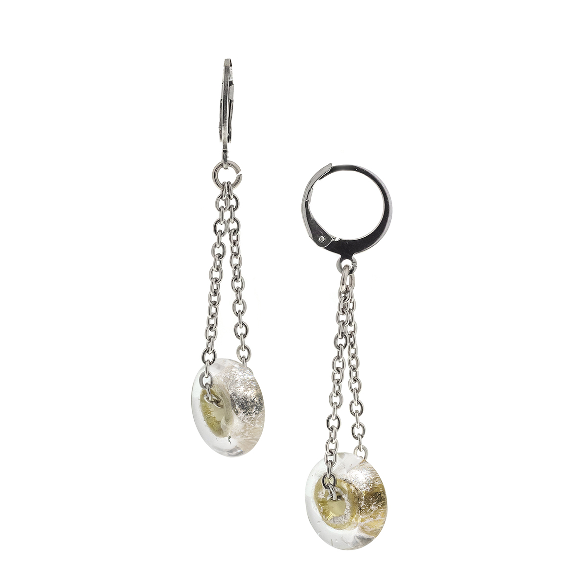 Серьги из муранского стекла LEMON GOLD LS3540