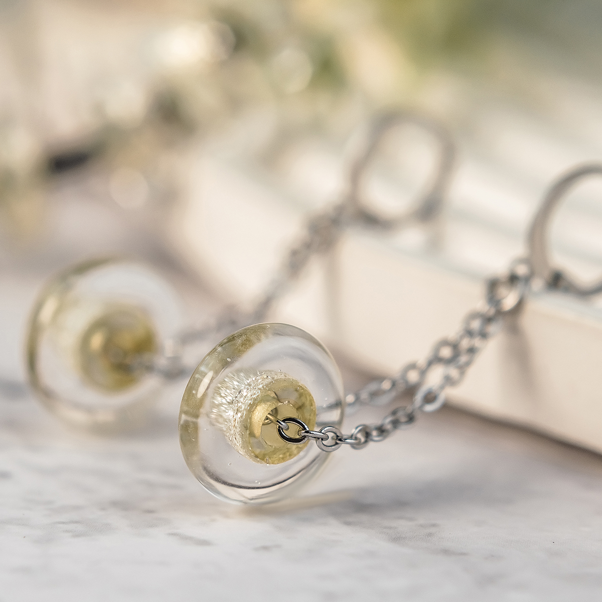 Серьги из муранского стекла LEMON GOLD LS3540