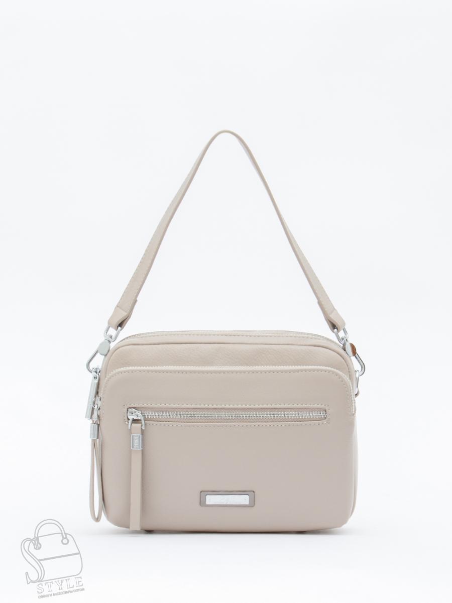 Сумка женская кожаная 1120CH beige Polina&Eiterou