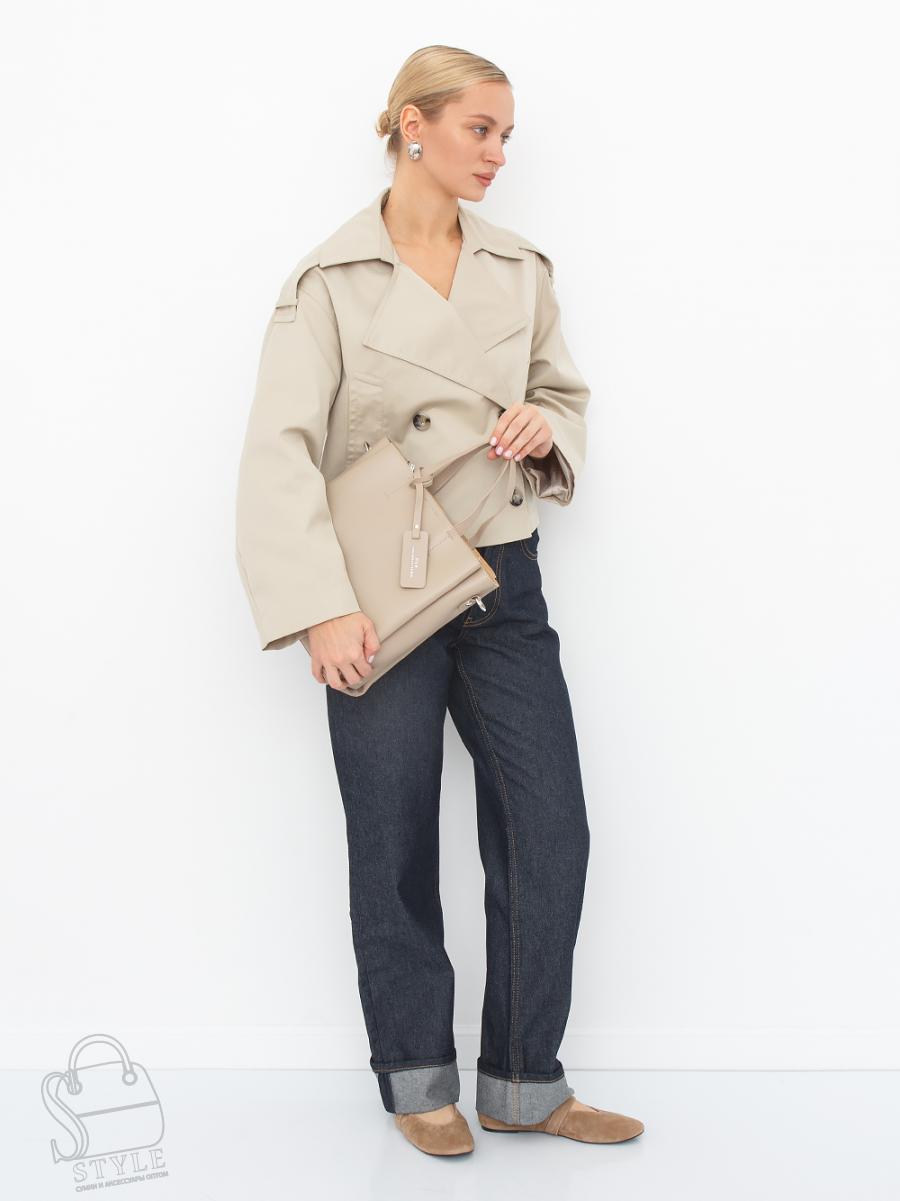 Сумка женская кожаная 6062L beige Polina&Eiterou