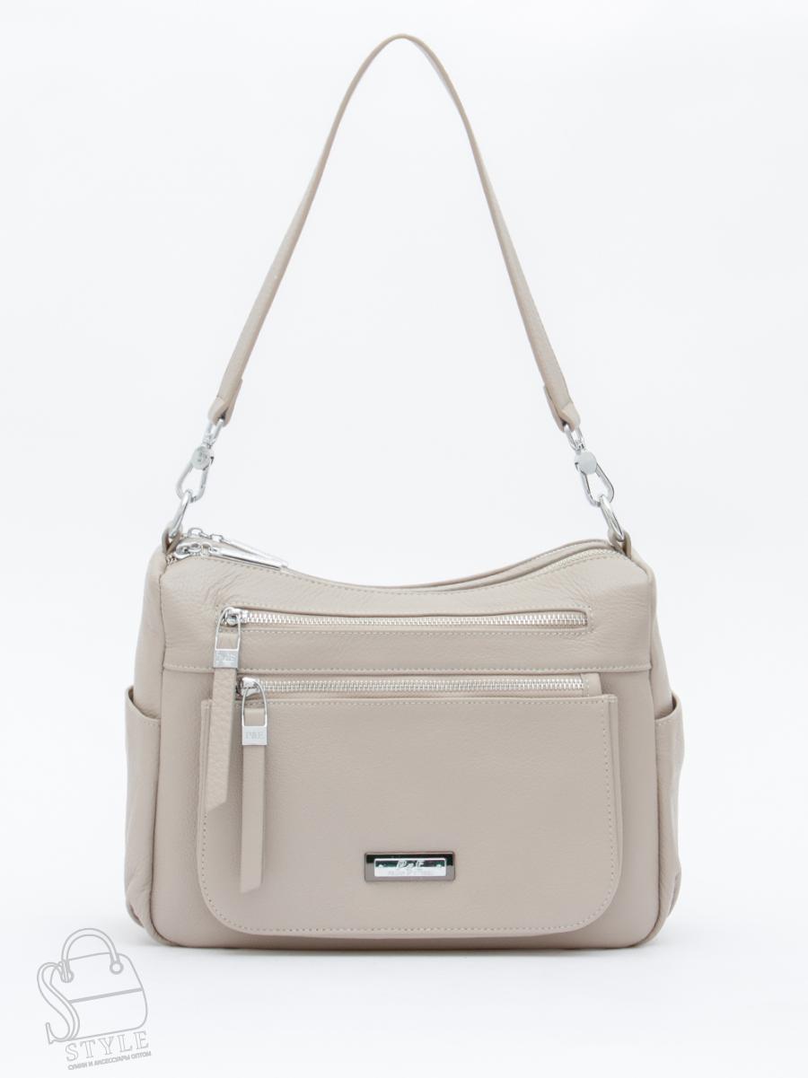 Сумка женская кожаная 1163CH beige Polina&Eiterou