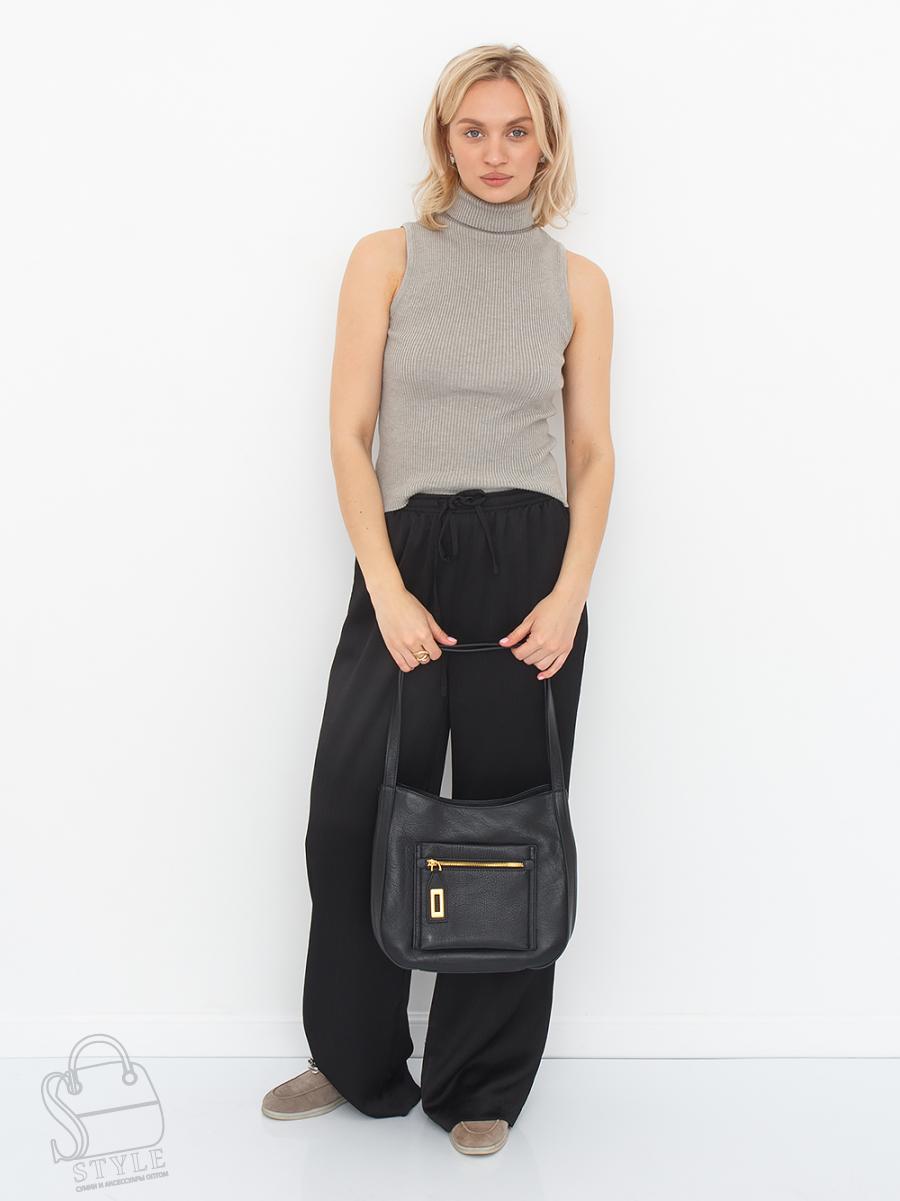 Сумка женская кожаная 1240M black Polina&Eiterou
