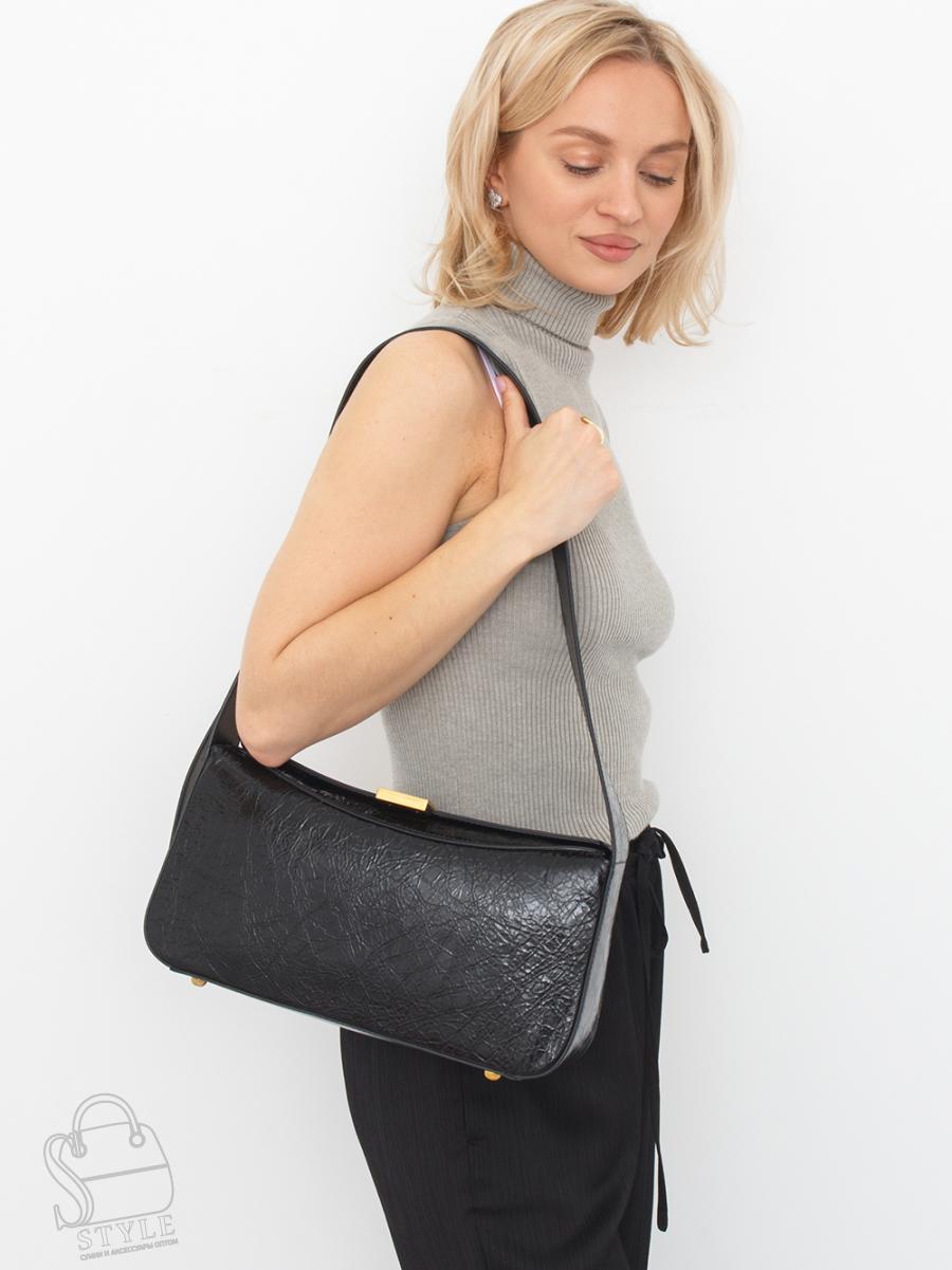 Сумка женская кожаная 1234M black Polina&Eiterou