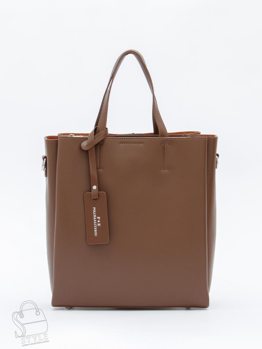 Сумка женская кожаная 6062L brown Polina&Eiterou