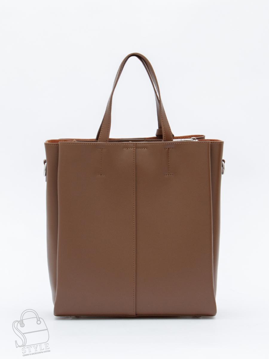 Сумка женская кожаная 6062L brown Polina&Eiterou