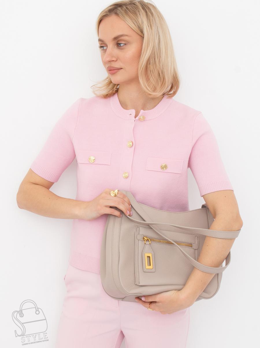 Сумка женская кожаная 1240M beige Polina&Eiterou