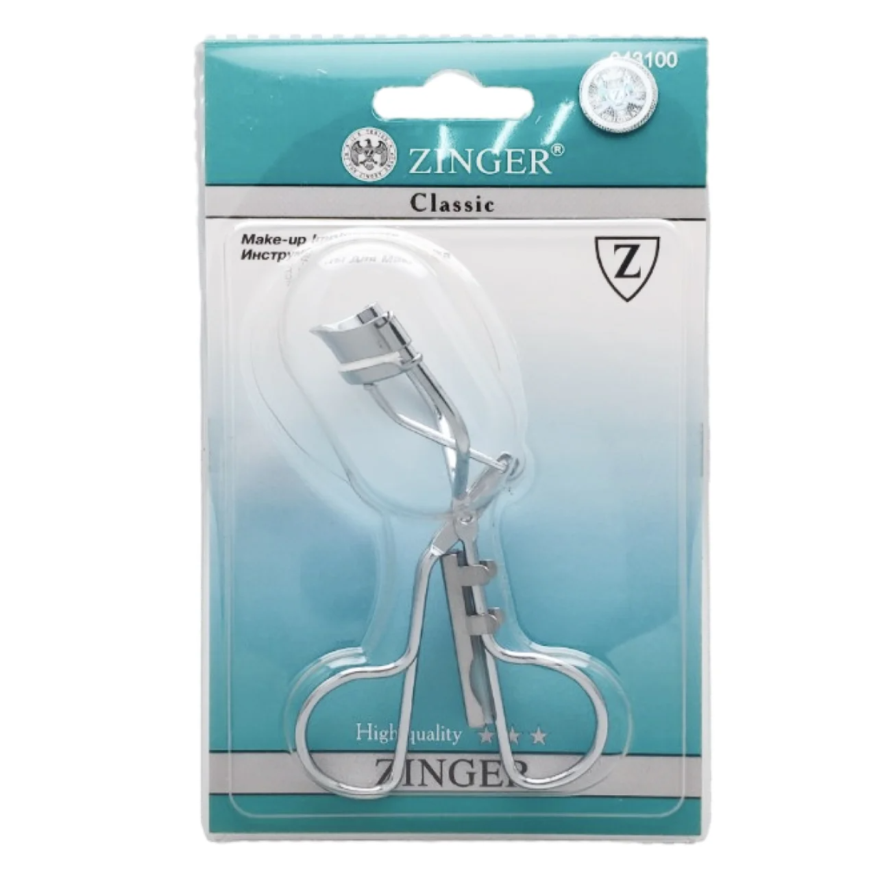 Zinger Зажим для ресниц металлический со сменным блоком / Classic EYE-100 Spare, серебристый 3060