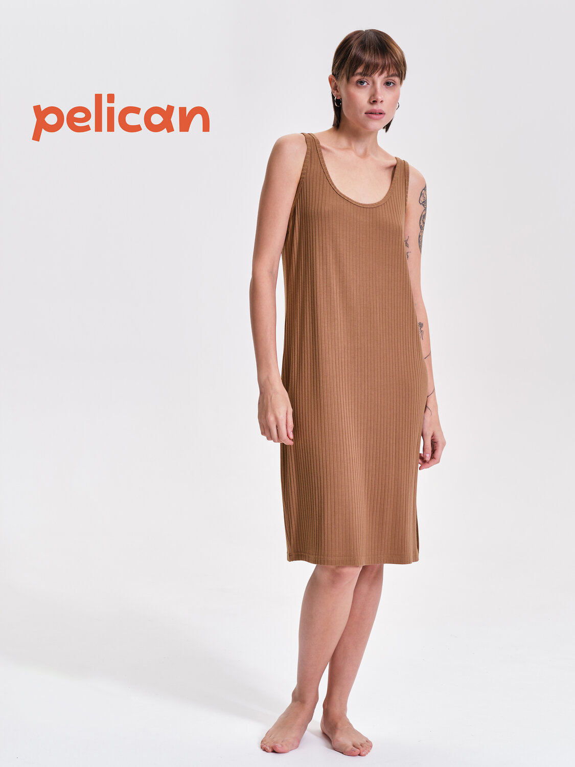 ст. цена1145руб.! PELICAN Платье PFDV6923Коричневый