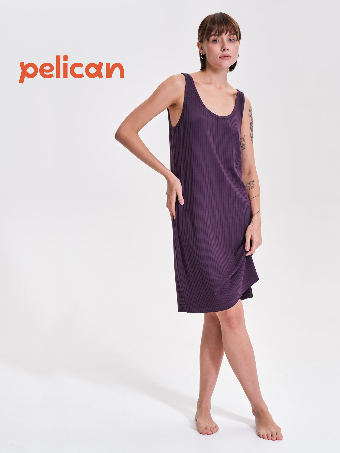 ст. цена1145руб.! PELICAN Платье PFDV6923Сливовый