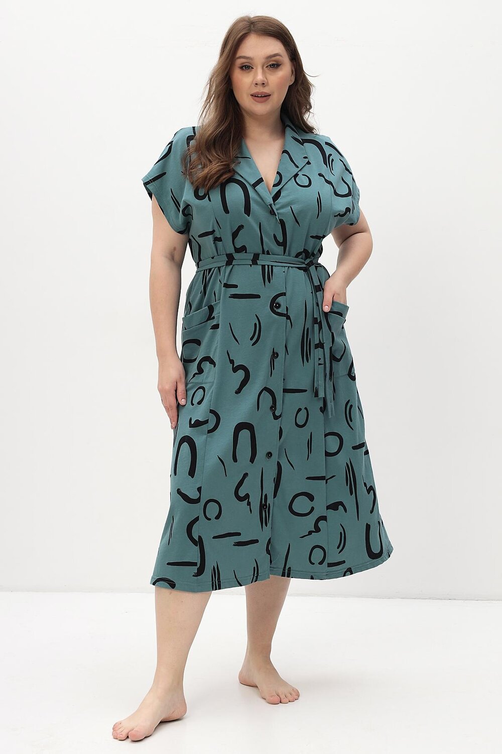 ст. цена1077руб.! Lika Dress Халат 10042Хаки