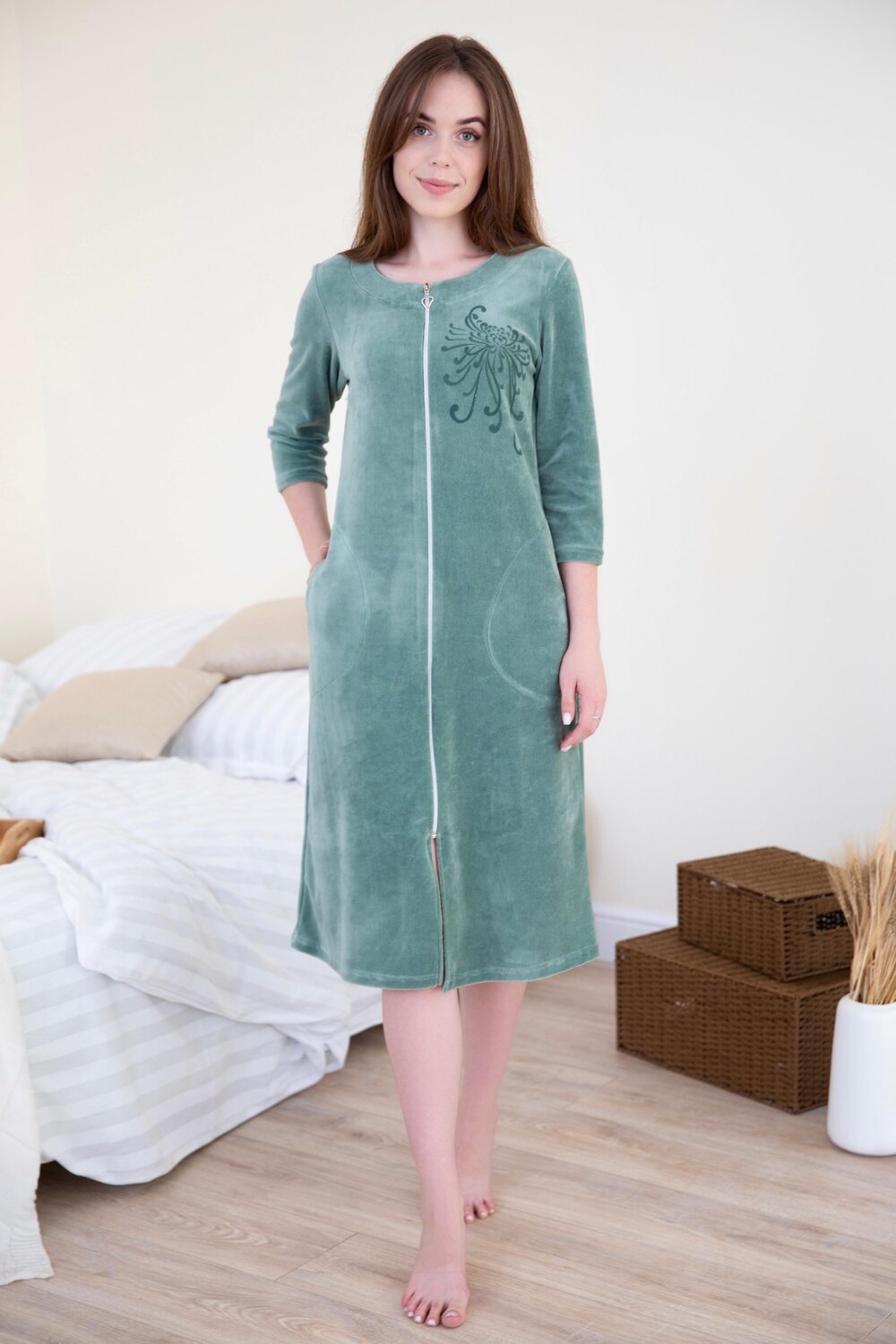 ст. цена2071руб.! Lika Dress Халат 7607Зеленый