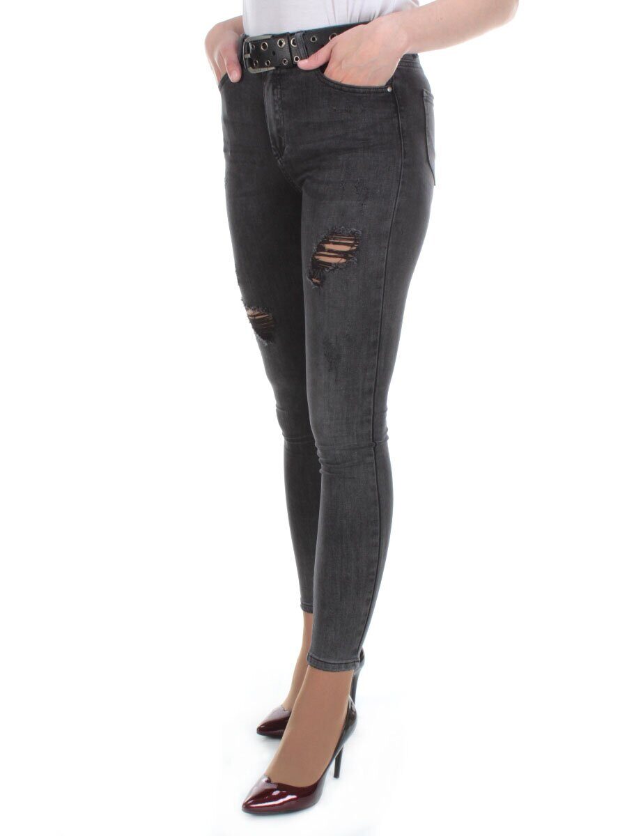 D603 DARK GRAY Джинсы-скинни женские DIOVES