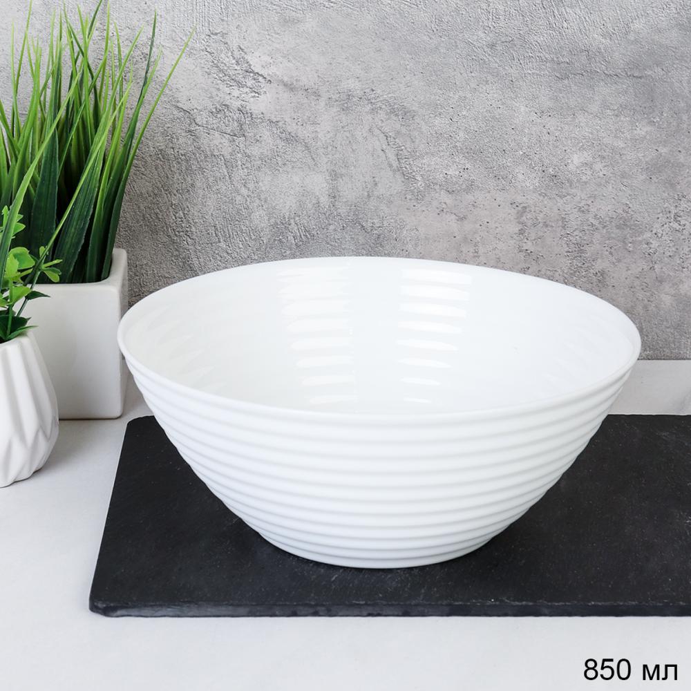 Салатник 850 мл 175 мм Риф тарелка глубокая Богатырь RF70 (white ) (уп 48)