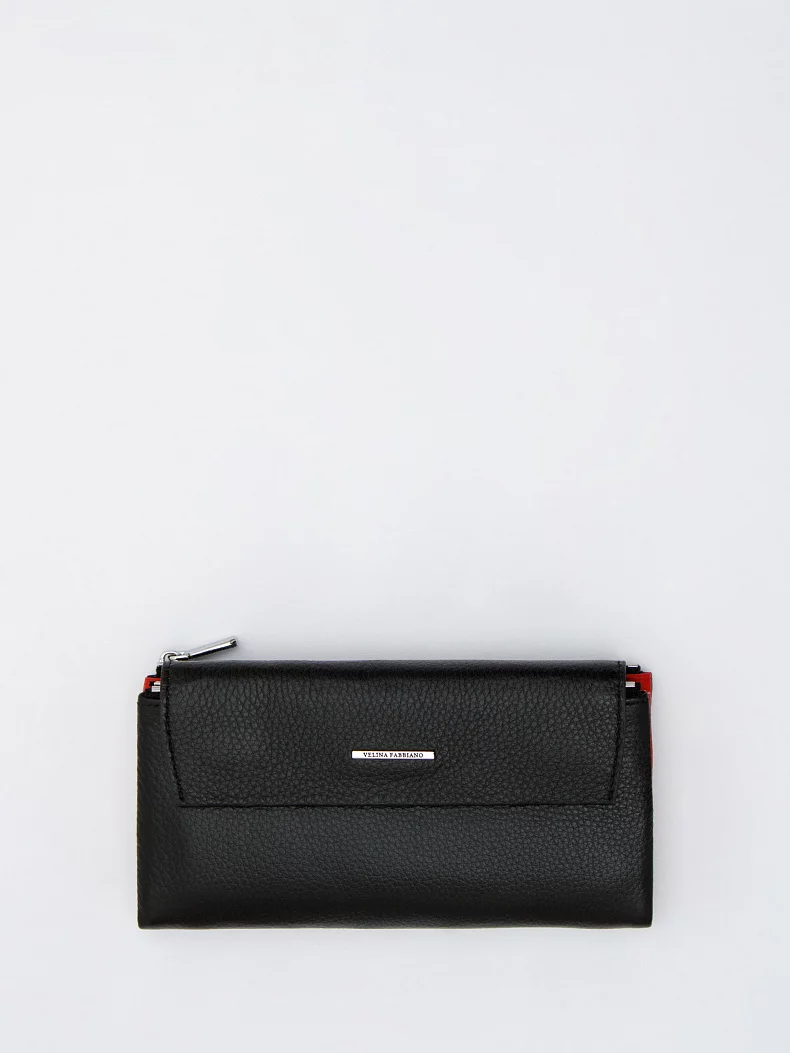 Кошелек 7004-15 black red Velina Fabbiano