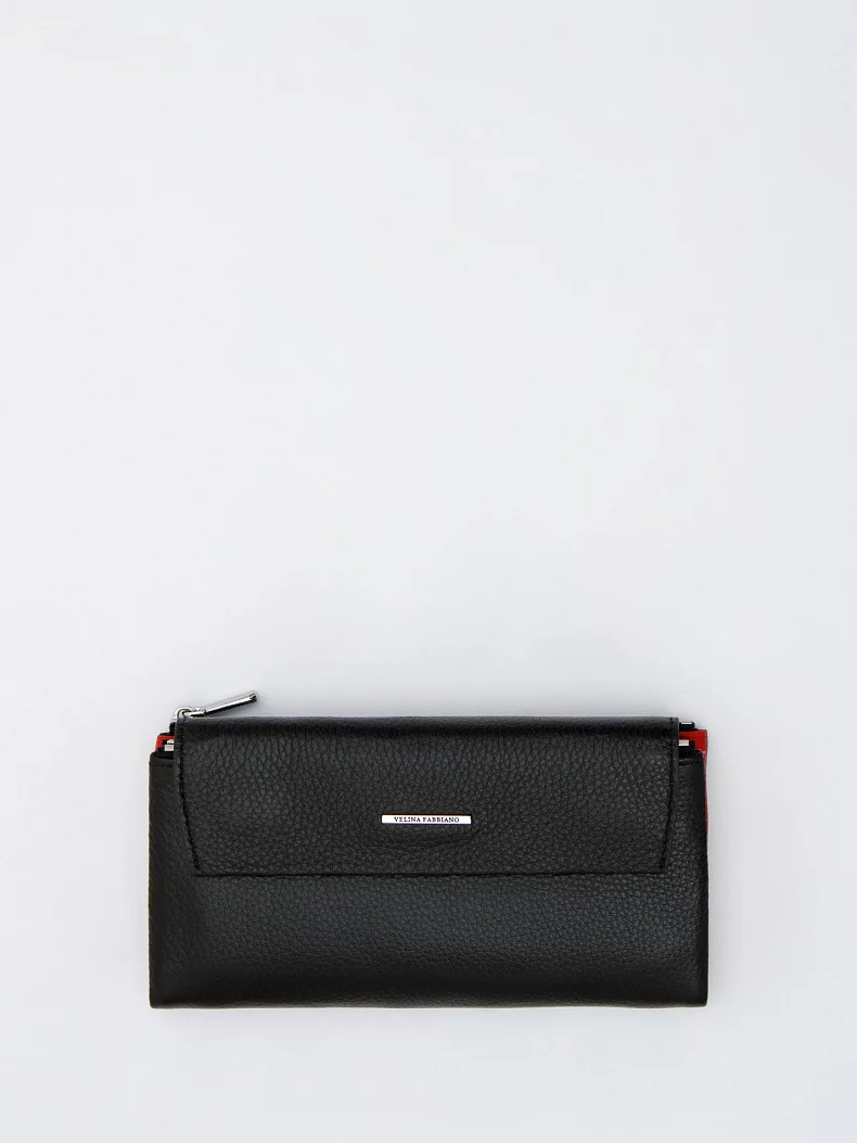 Кошелек 7004-15 black red Velina Fabbiano