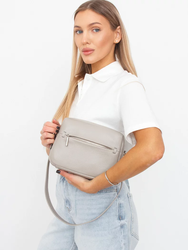 Сумка 8564VG l.gray Vitelli Grassi
