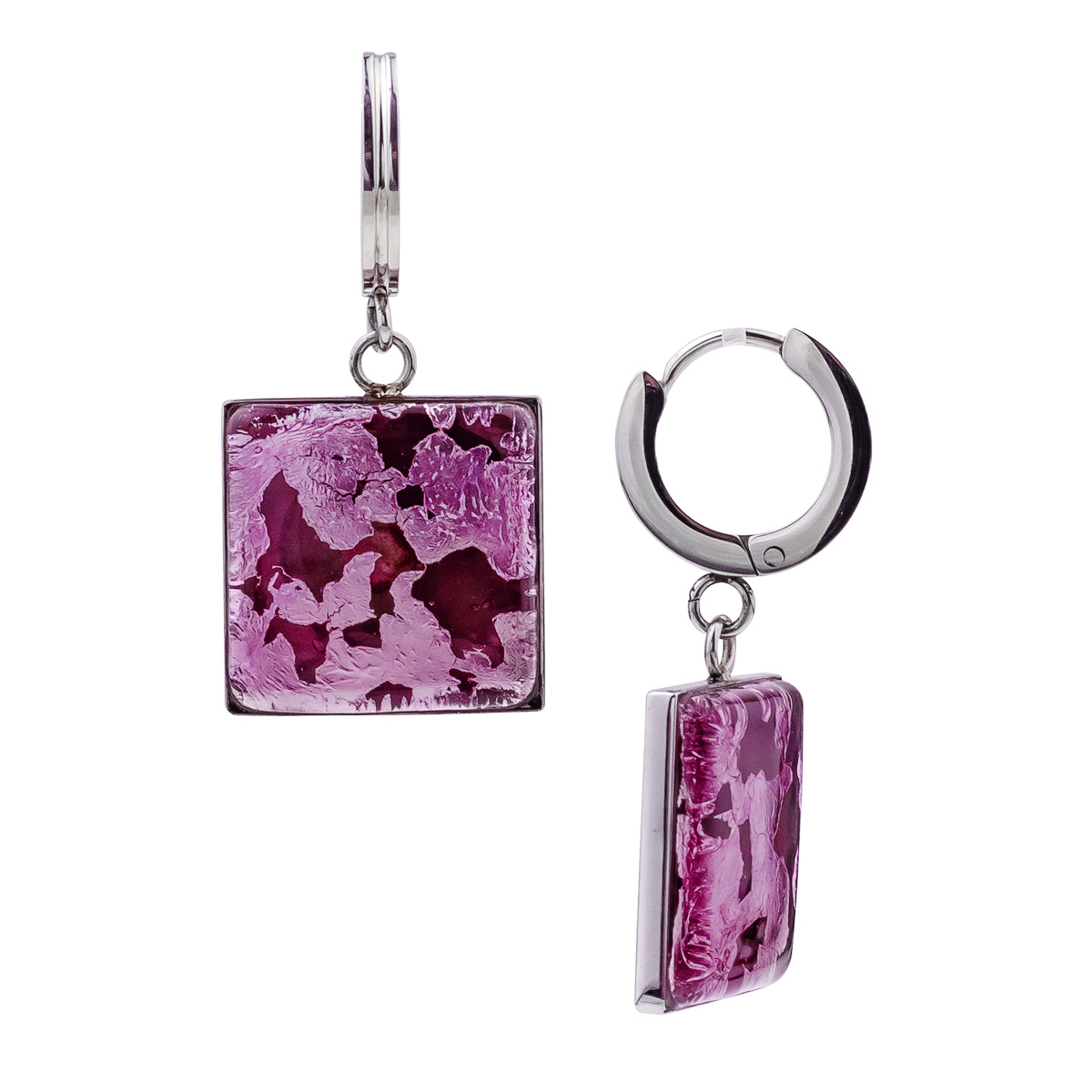 Серьги из муранского стекла LILAC LS3546
