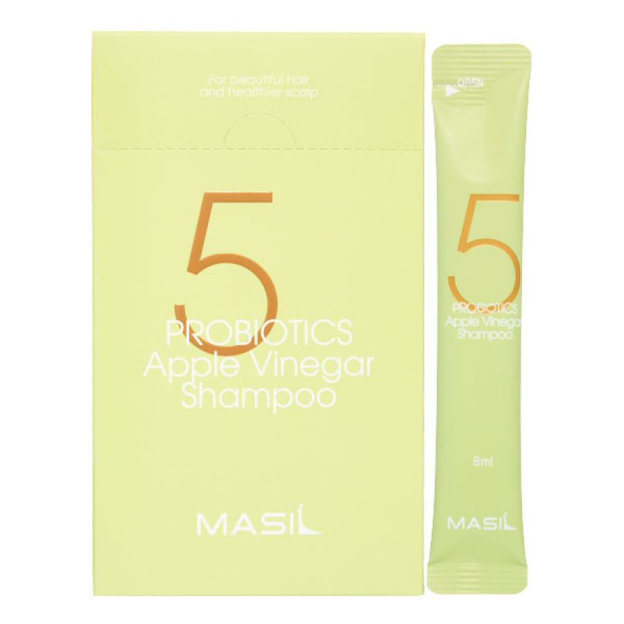 MASIL 5 PROBIOTICS APPLE VINEGAR SHAMPOO Шампунь против перхоти с яблочным уксусом и пробиотиками 8мл*20