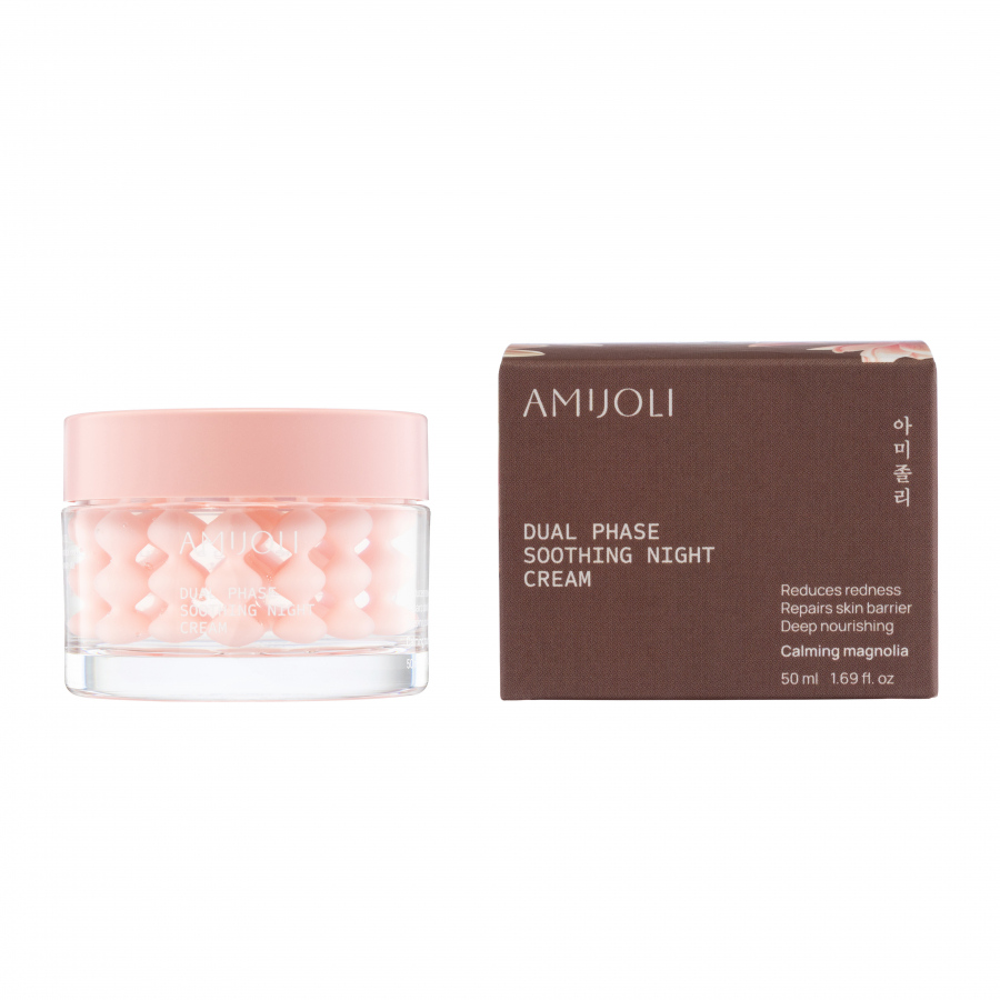 Amijoli Dual Phase Soothing Night Сream Calming Magnolia Капсульный ночной крем для чувствительной кожи с экстрактом магнолии и церамидами 50мл