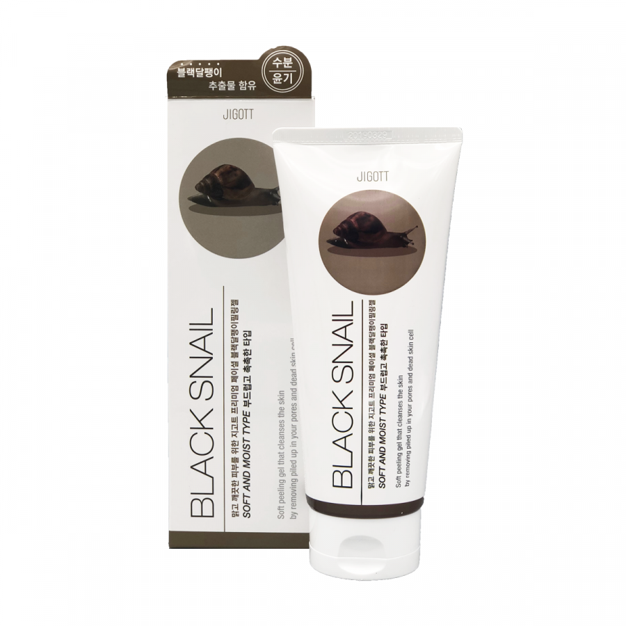 JIGOTT Premium Facial Black Snail Peeling Gel Гель с муцином черной улитки