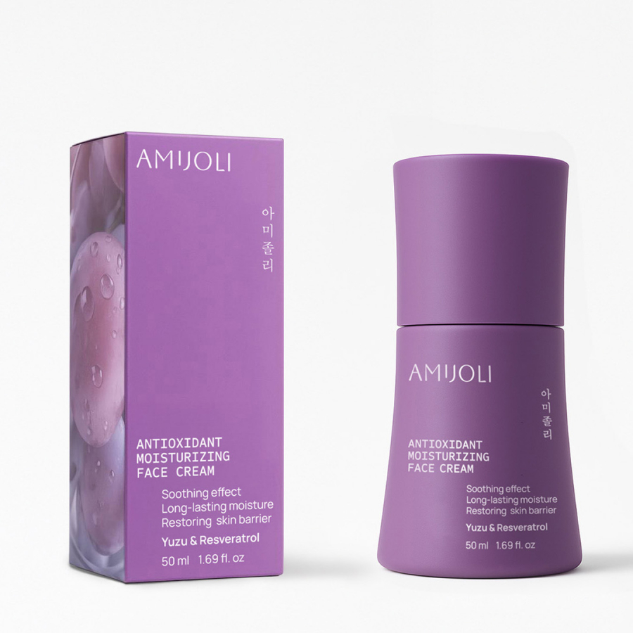 AMIJOLI YUZU & RESVERATROL MOISTURIZING ANTIOXIDANT FACE CREAM Увлажняющий антиоксидантный крем для лица с экстрактом юдзу и ресвератролом 50 мл