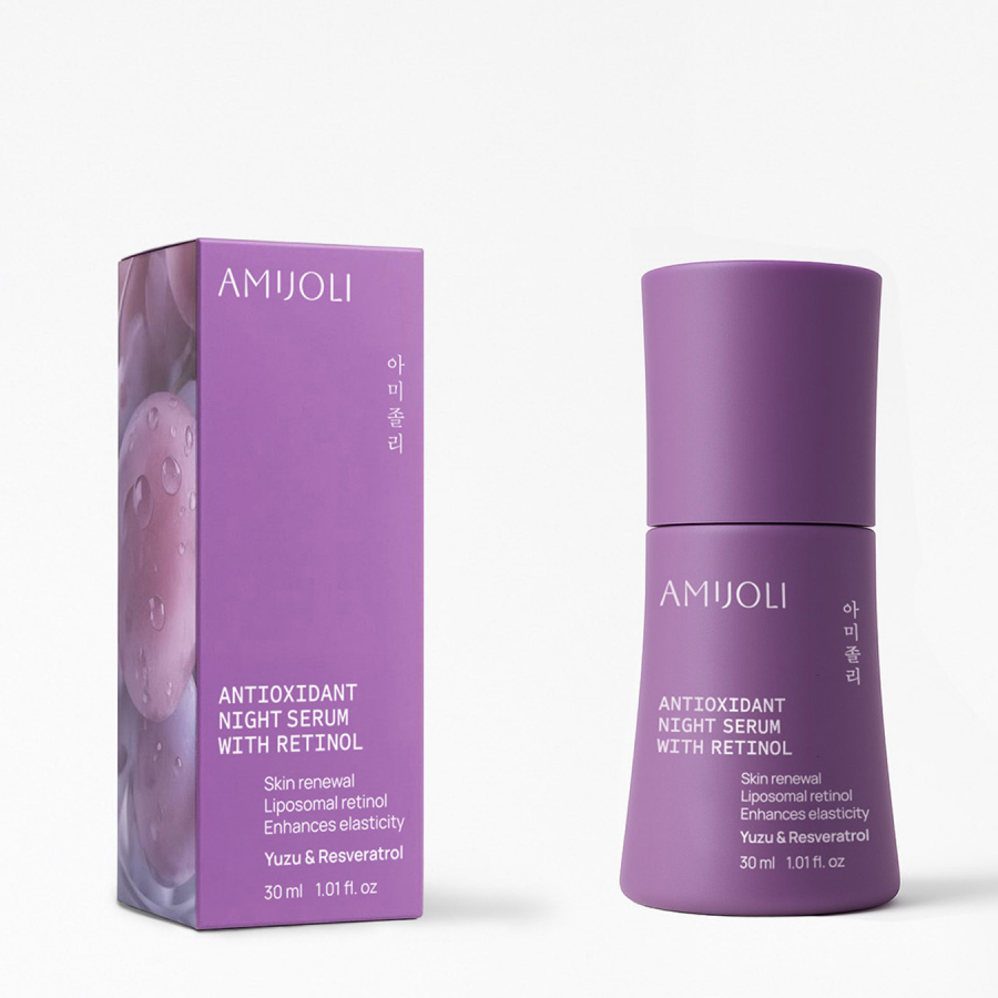 AMIJOLI YUZU & RESVERATROL NIGHT RENEW SERUM WITH RETINOL Ночная обновляющая сыворотка с ретинолом и экстрактом юдзу и ресвератролом 30 мл