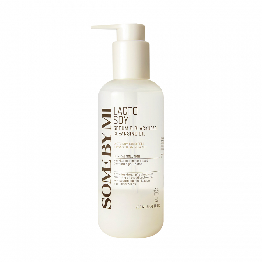 SOME BY MI LACTOSOY SEBUM&BLACKHEAD CLEANSING OIL Гидрофильное масло для проблемной кожи с лактобактериями и ферментом соевого молока 200мл