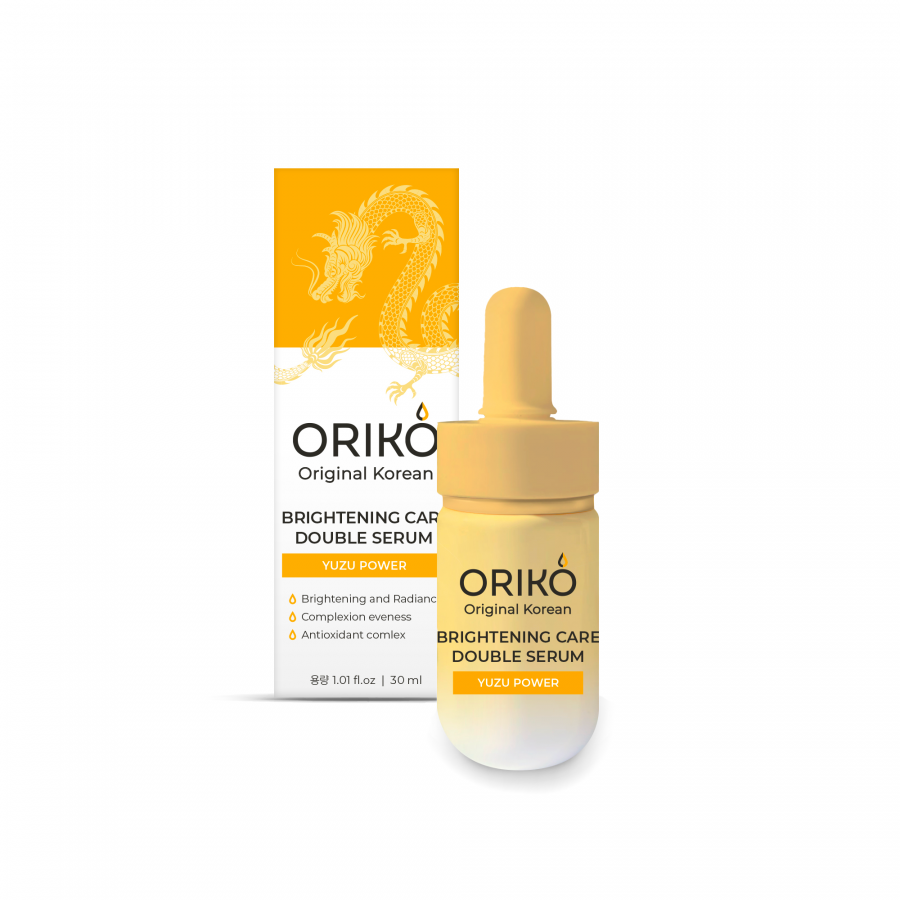 ORIKO Brightening care double serum with yuzu extract Двухфазная сыворотка для лица с экстрактом юдзу, выравнивающая тон кожи 30мл