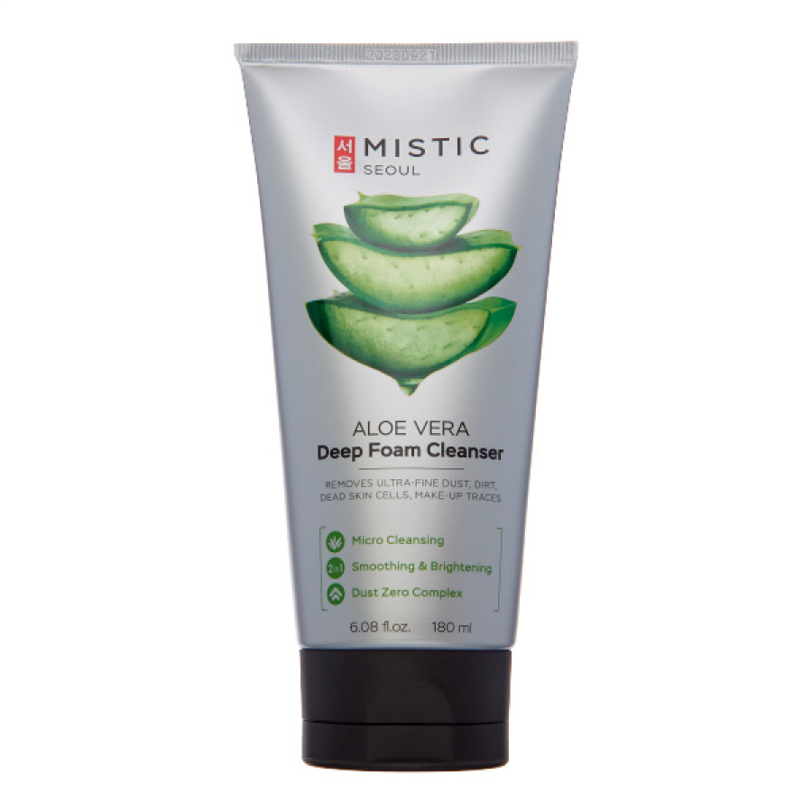 MISTIC ALOE VERA Deep Foam Cleanser Глубокоочищающая пенка для умывания с экстрактом Алоэ Вера 180мл