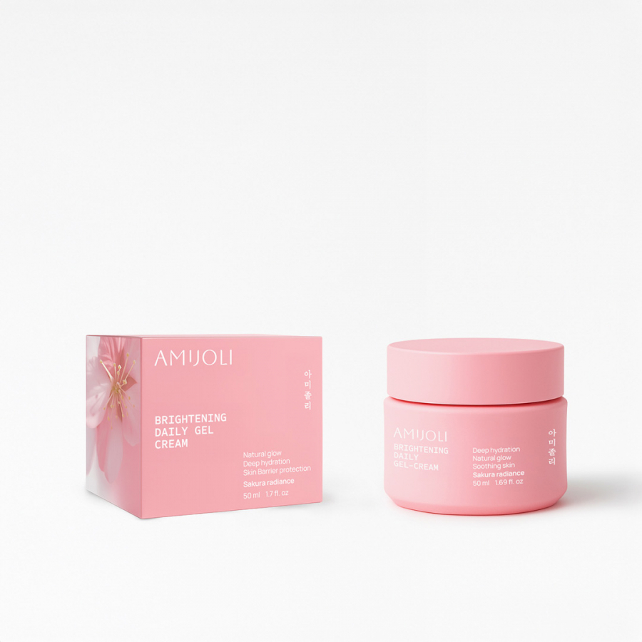 AMIJOLI Brightening daily gel - cream Sakura Radiance Дневной крем-гель для лица с гранулами масла мориги и экстрактом сакуры 50мл
