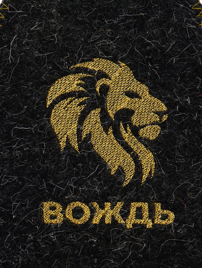 Шапка для бани и сауны «Вождь», полиэфир, шерсть, серая