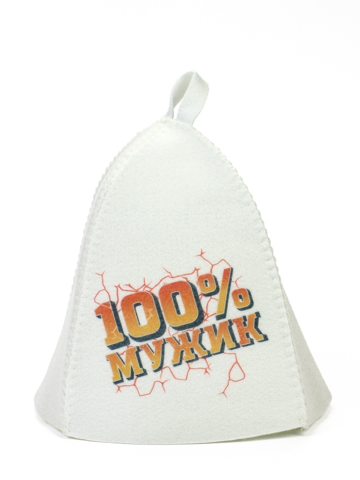 Шапка для бани и сауны «100% Мужик», полиэфир
