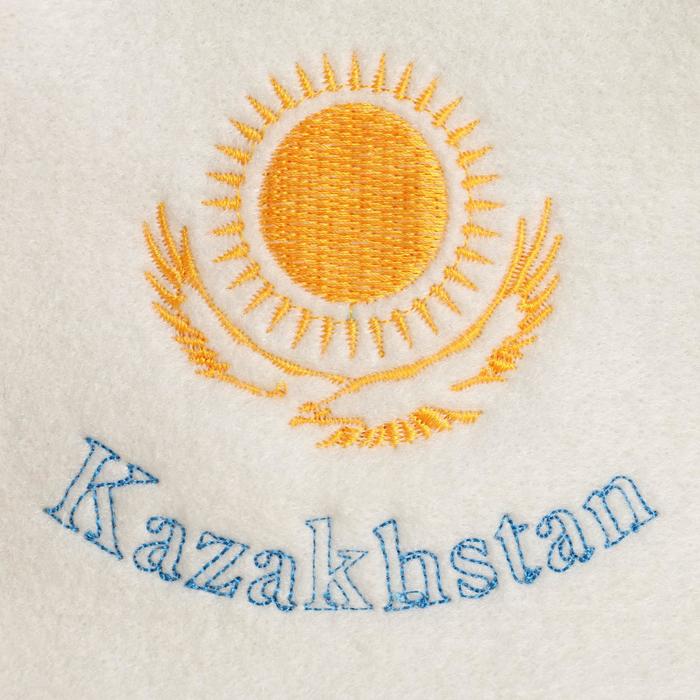 Шапка для бани и сауны Kazakhstan, полиэфир, шерсть