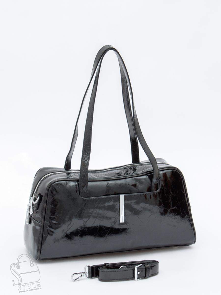 Сумка женская кожаная 91381 black Velina Fabbiano-Safenta