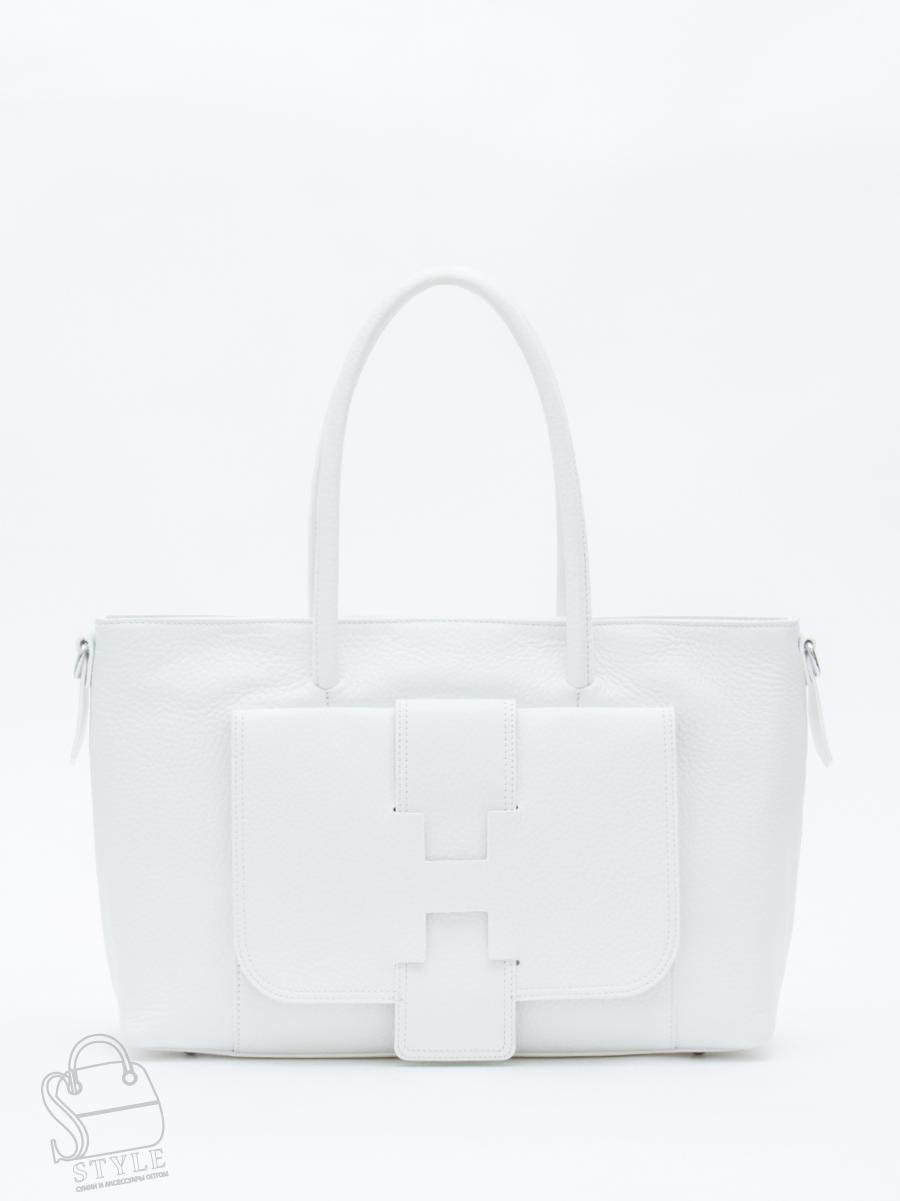 Сумка женская кожаная 1040C white Polina&Eiterou