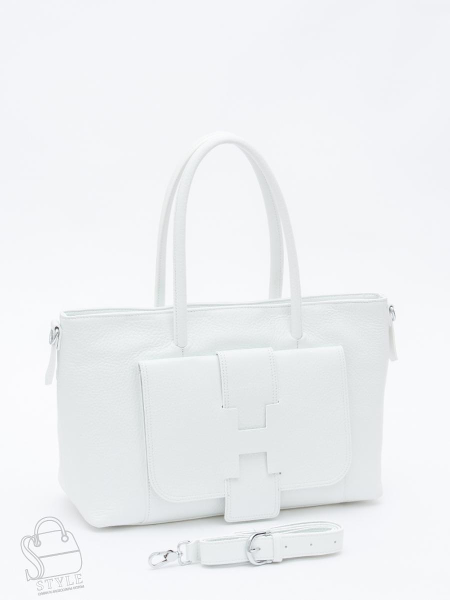 Сумка женская кожаная 1040C white Polina&Eiterou