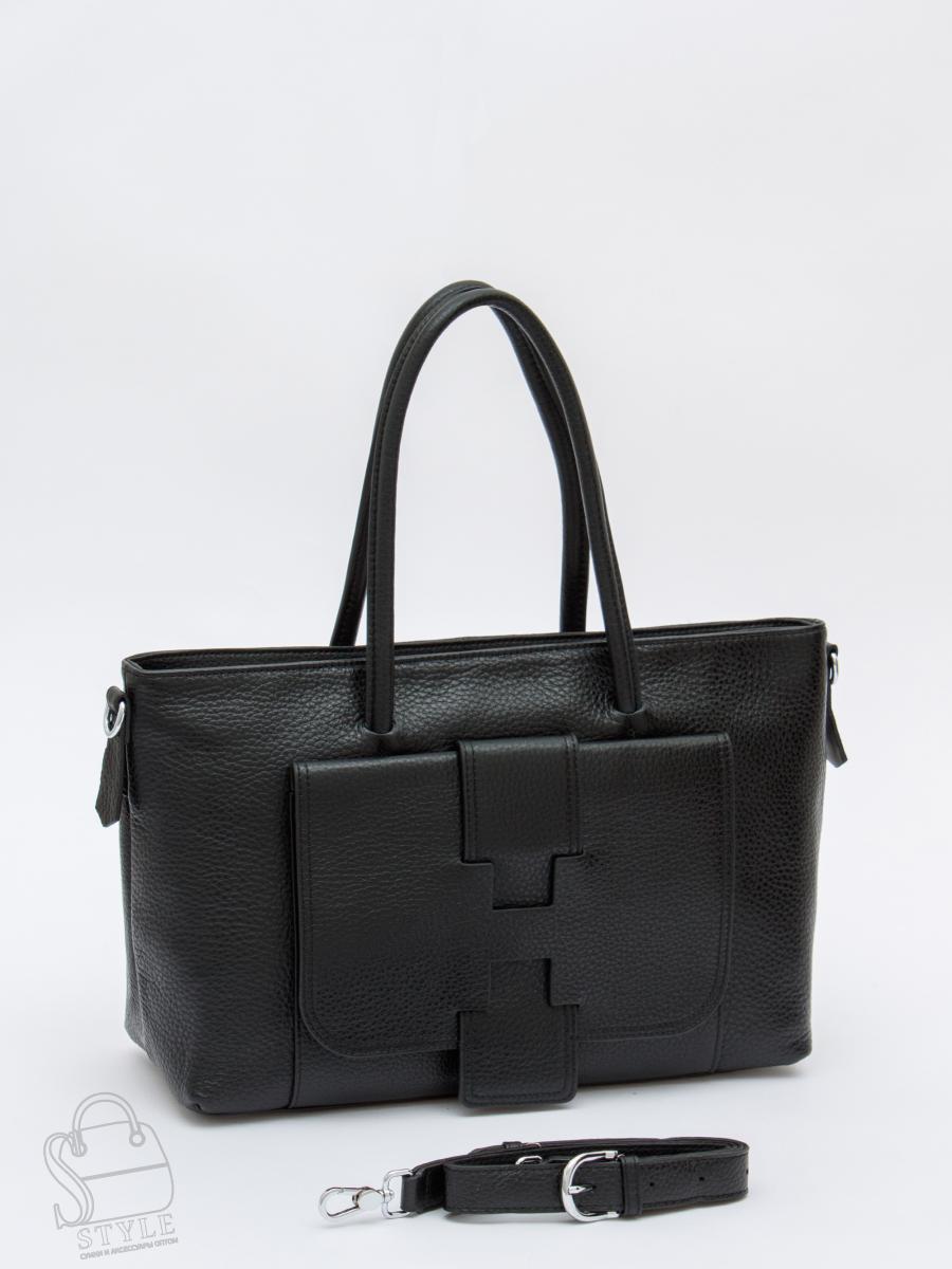 Сумка женская кожаная 1040C black Polina&Eiterou