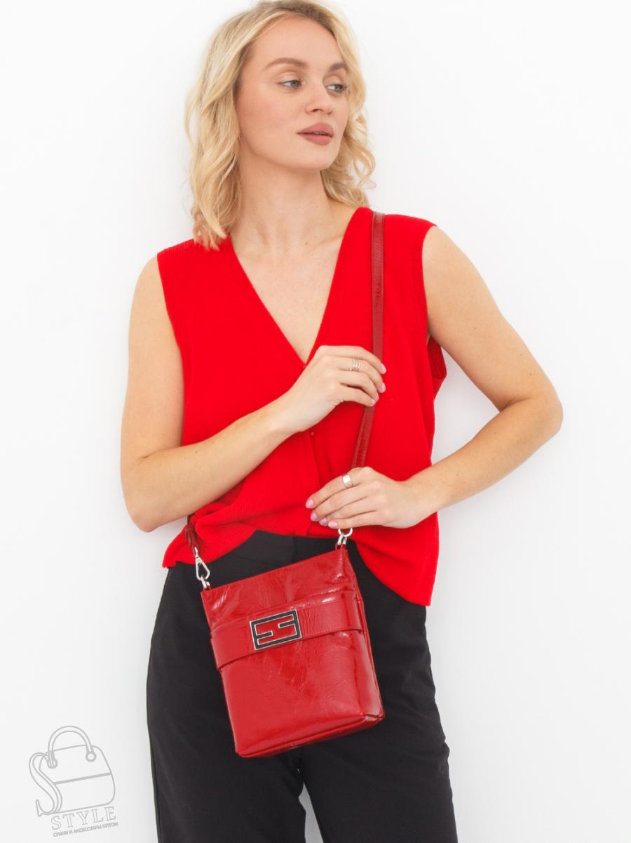Сумка женская кожаная 98652-1 red Velina Fabbiano-Safenta