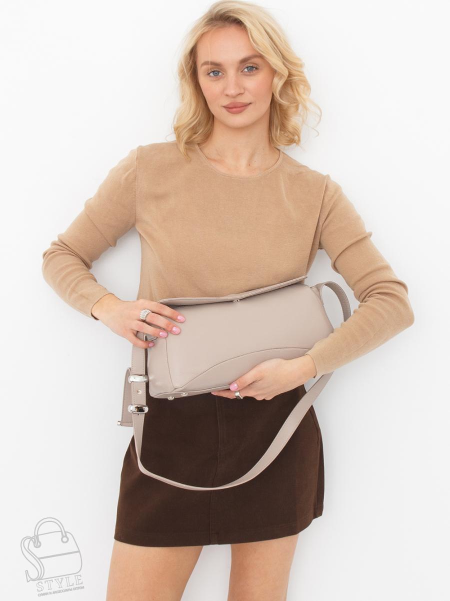 Сумка женская кожаная 1231M beige Polina&Eiterou