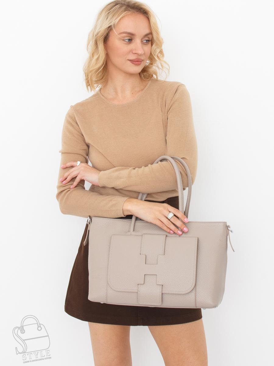 Сумка женская кожаная 1040C beige Polina&Eiterou