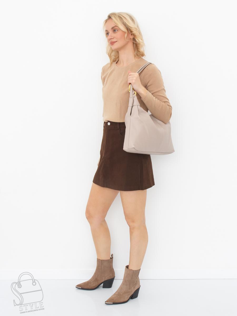 Сумка женская кожаная 1178M beige Polina&Eiterou