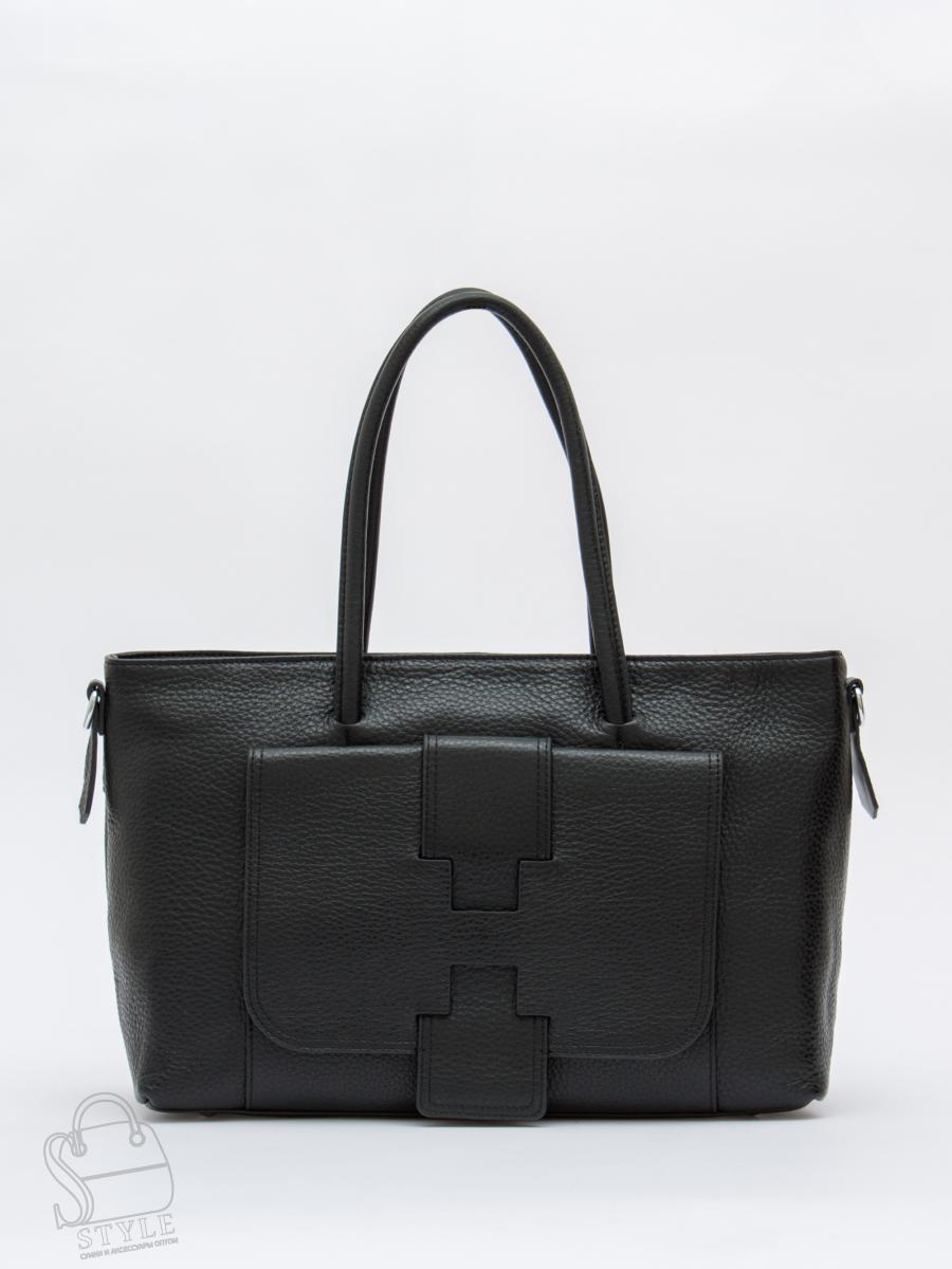 Сумка женская кожаная 1040C black Polina&Eiterou