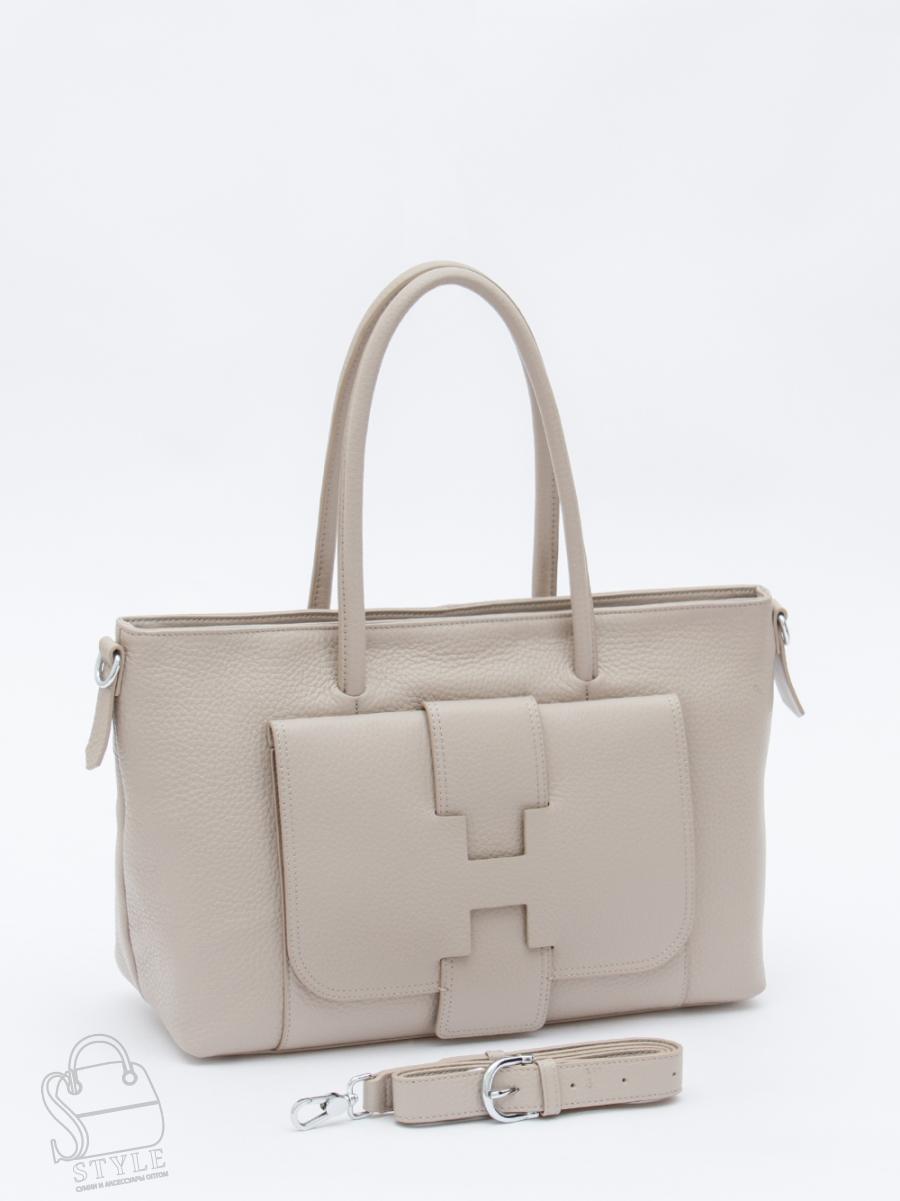Сумка женская кожаная 1040C beige Polina&Eiterou